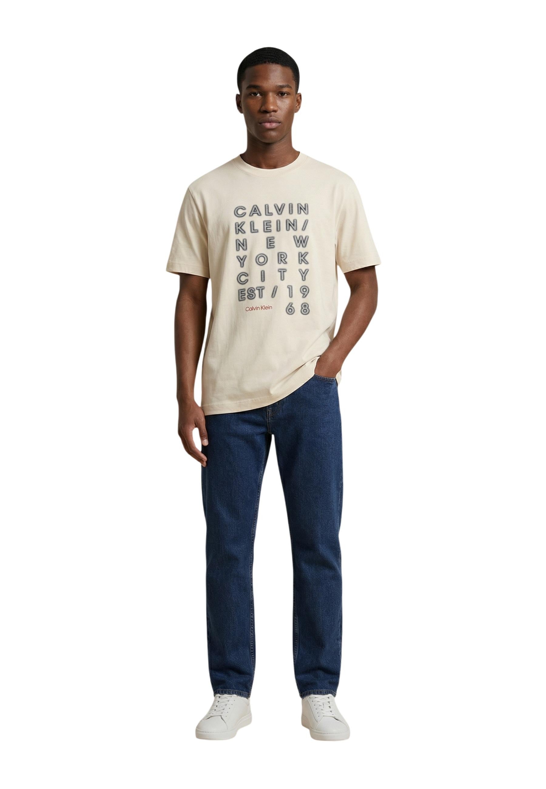 Calvin Klein Jeans T-shirt homme — beige