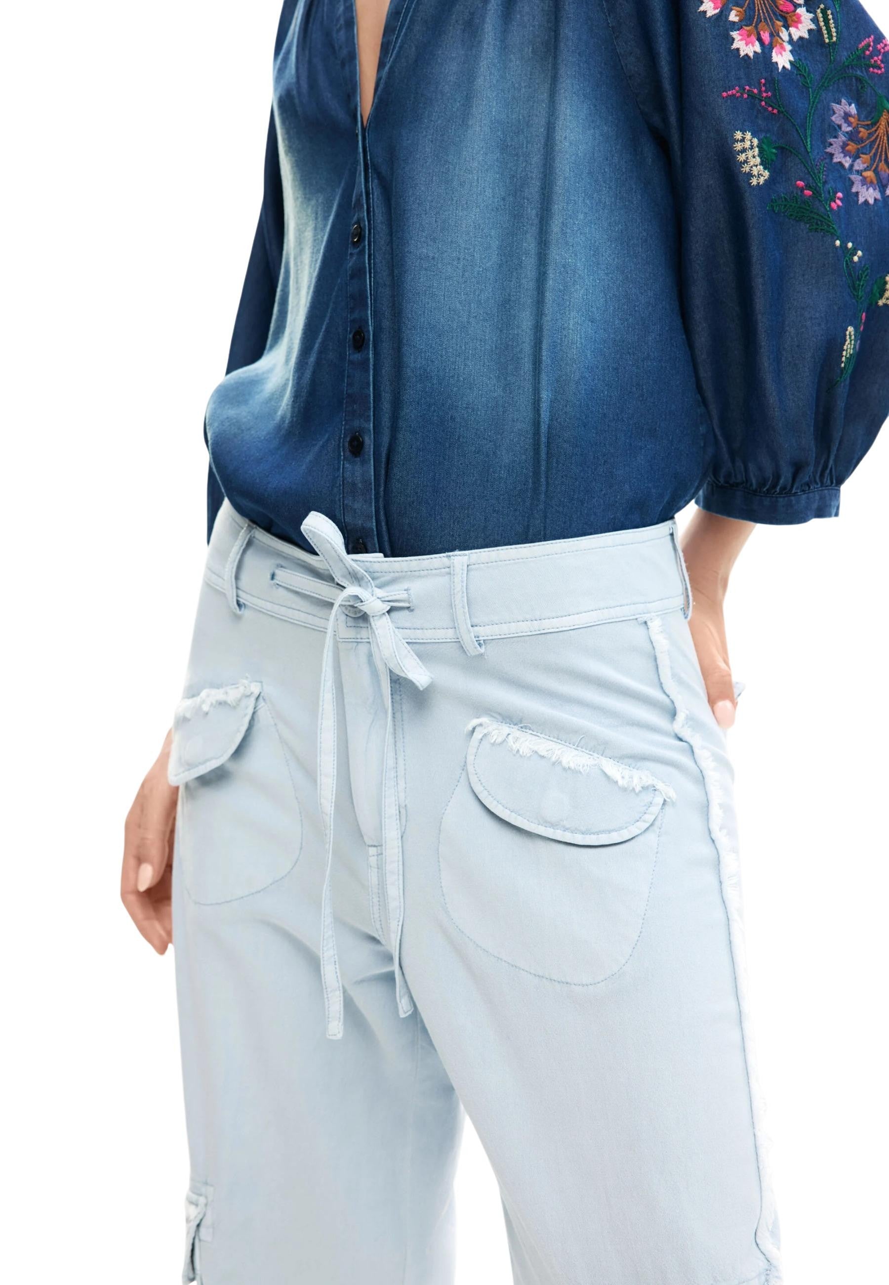 Desigual Pantalon femme Pantalons — light blue