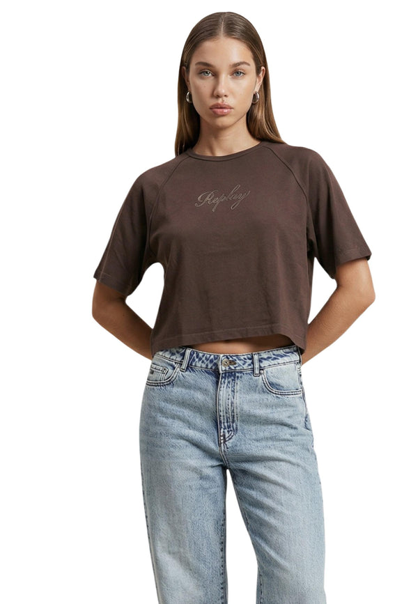 Replay T-shirt femme — brown