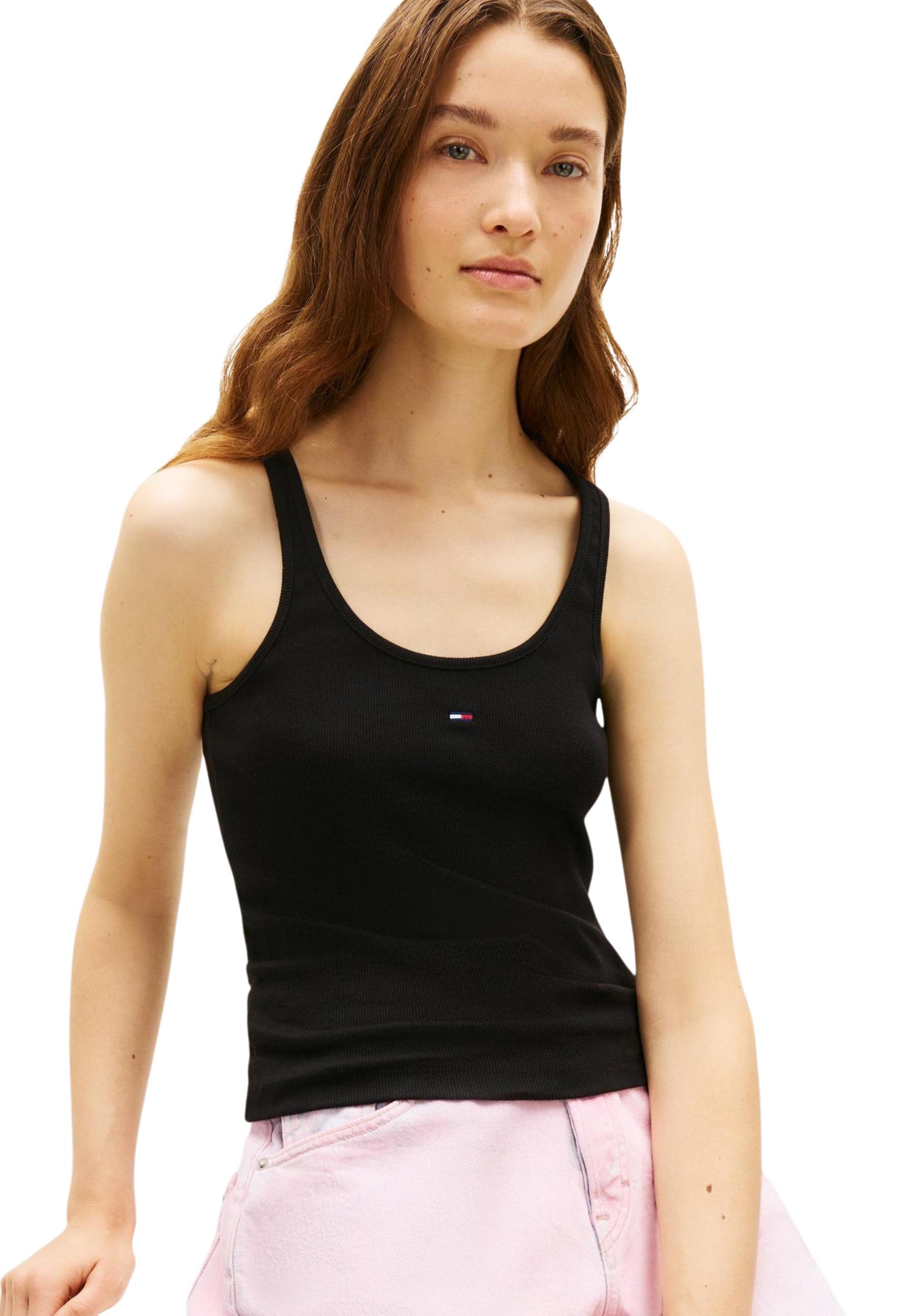 Tommy Hilfiger Jeans Jean femme Debardeurs — black