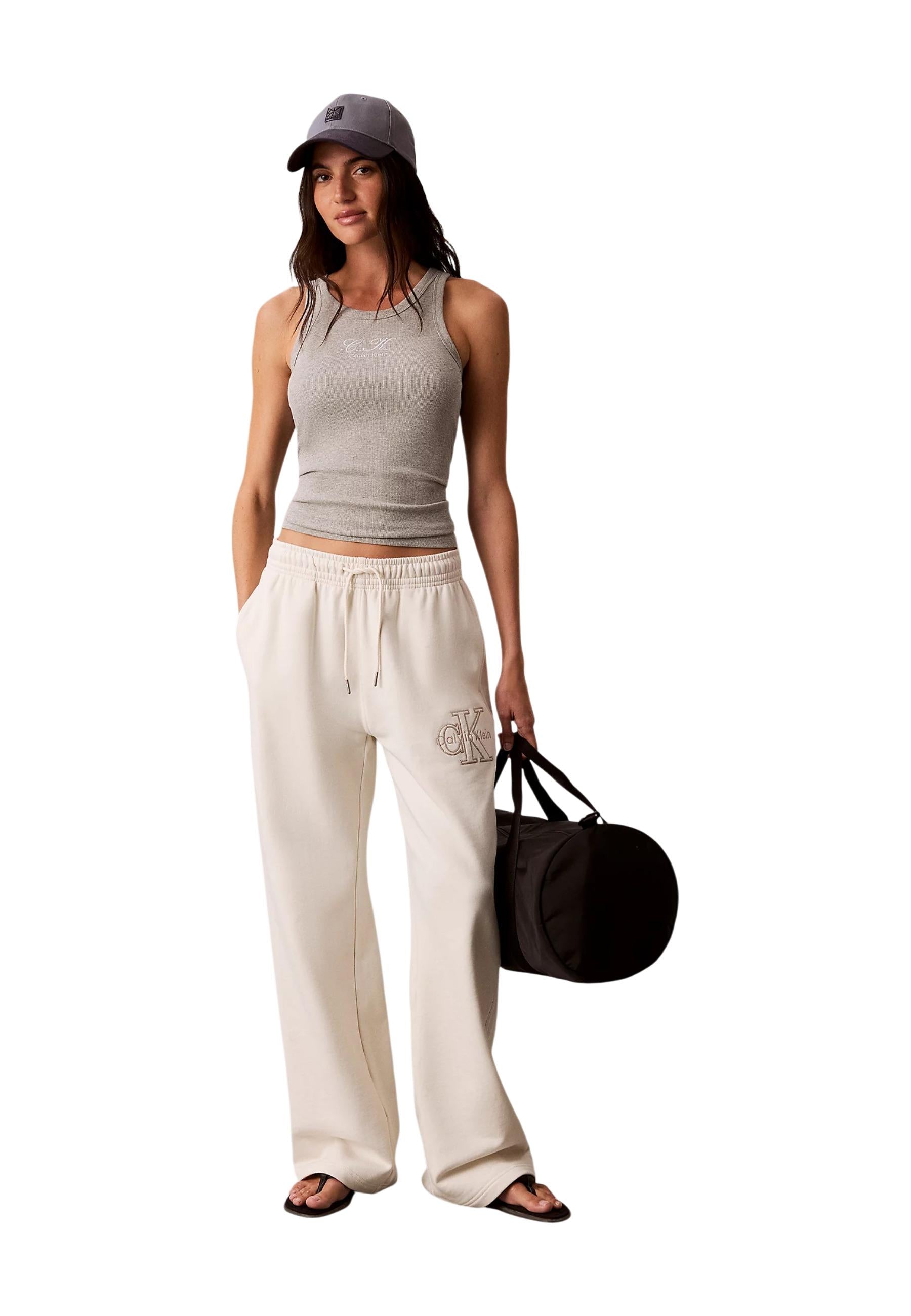 Calvin Klein Jeans Pantalon femme Pantalons — white