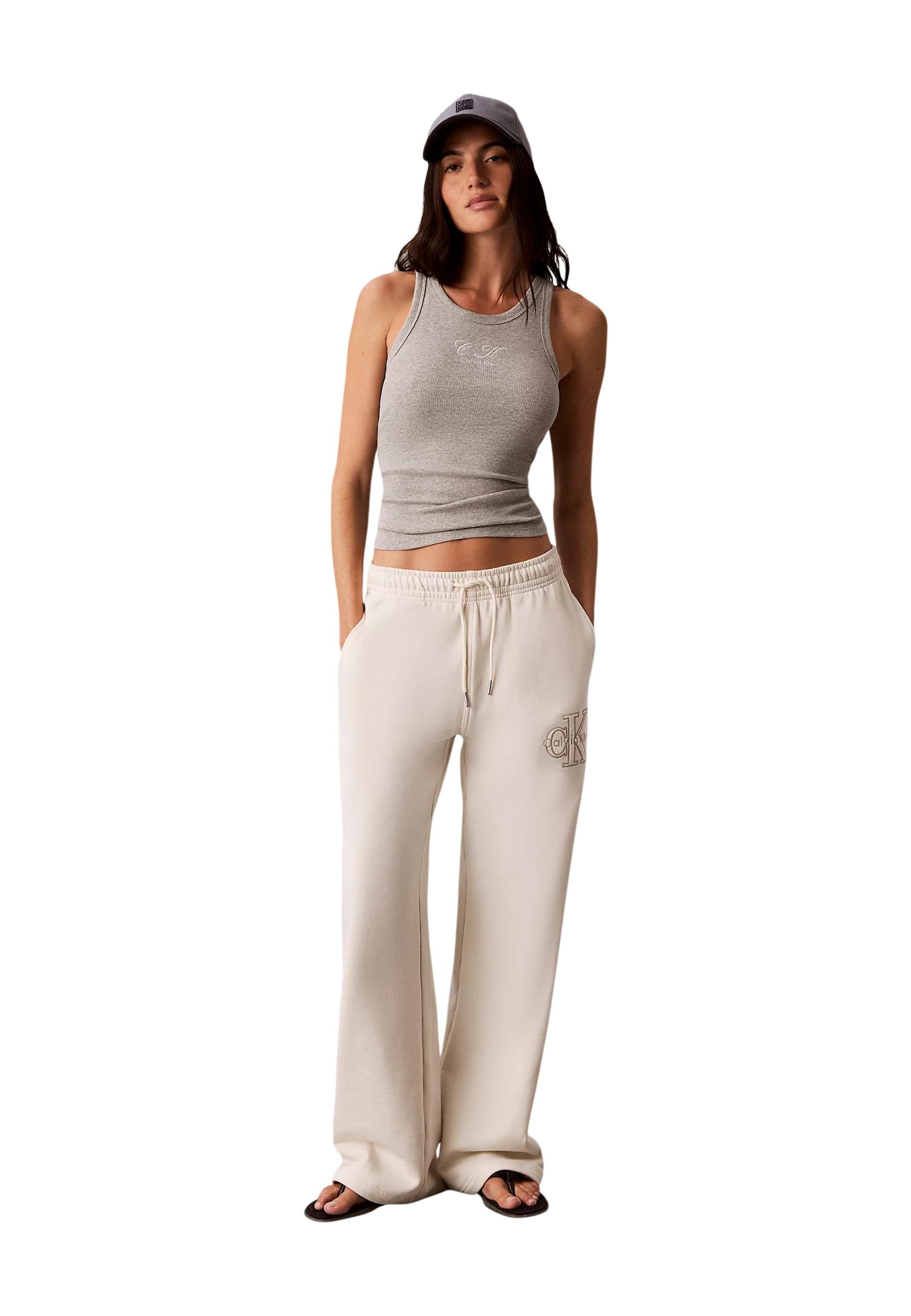 Calvin Klein Jeans Pantalon femme Pantalons — white