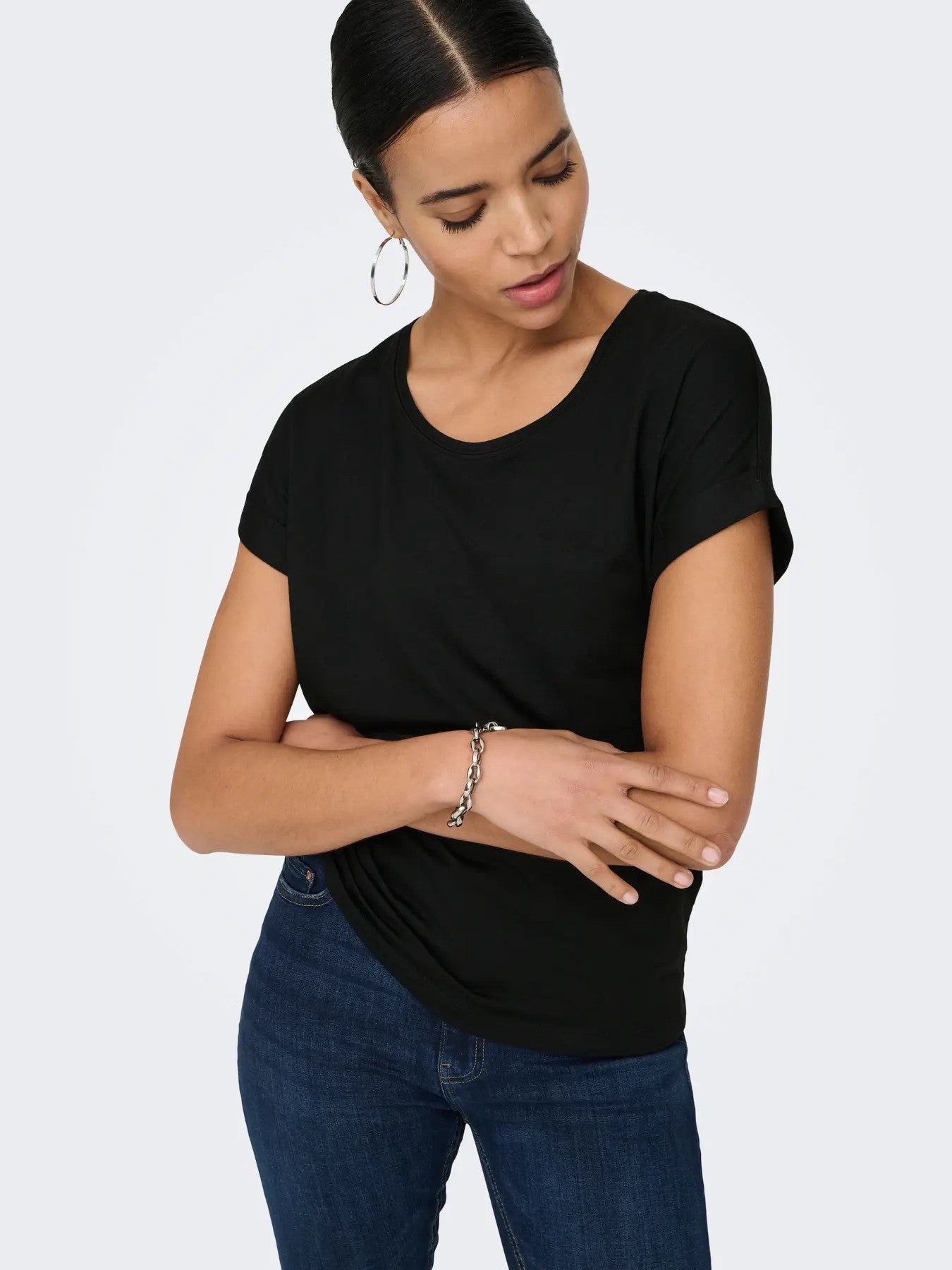 Only T-shirt femme — black