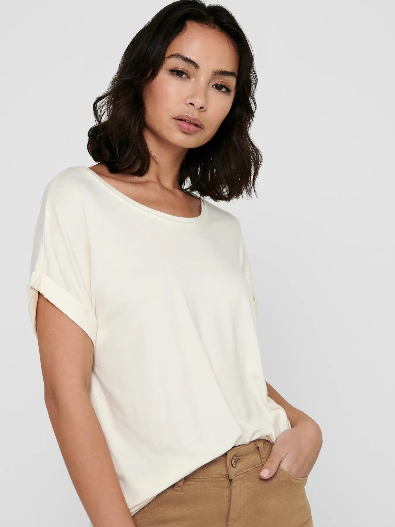 Only T-shirt femme — white