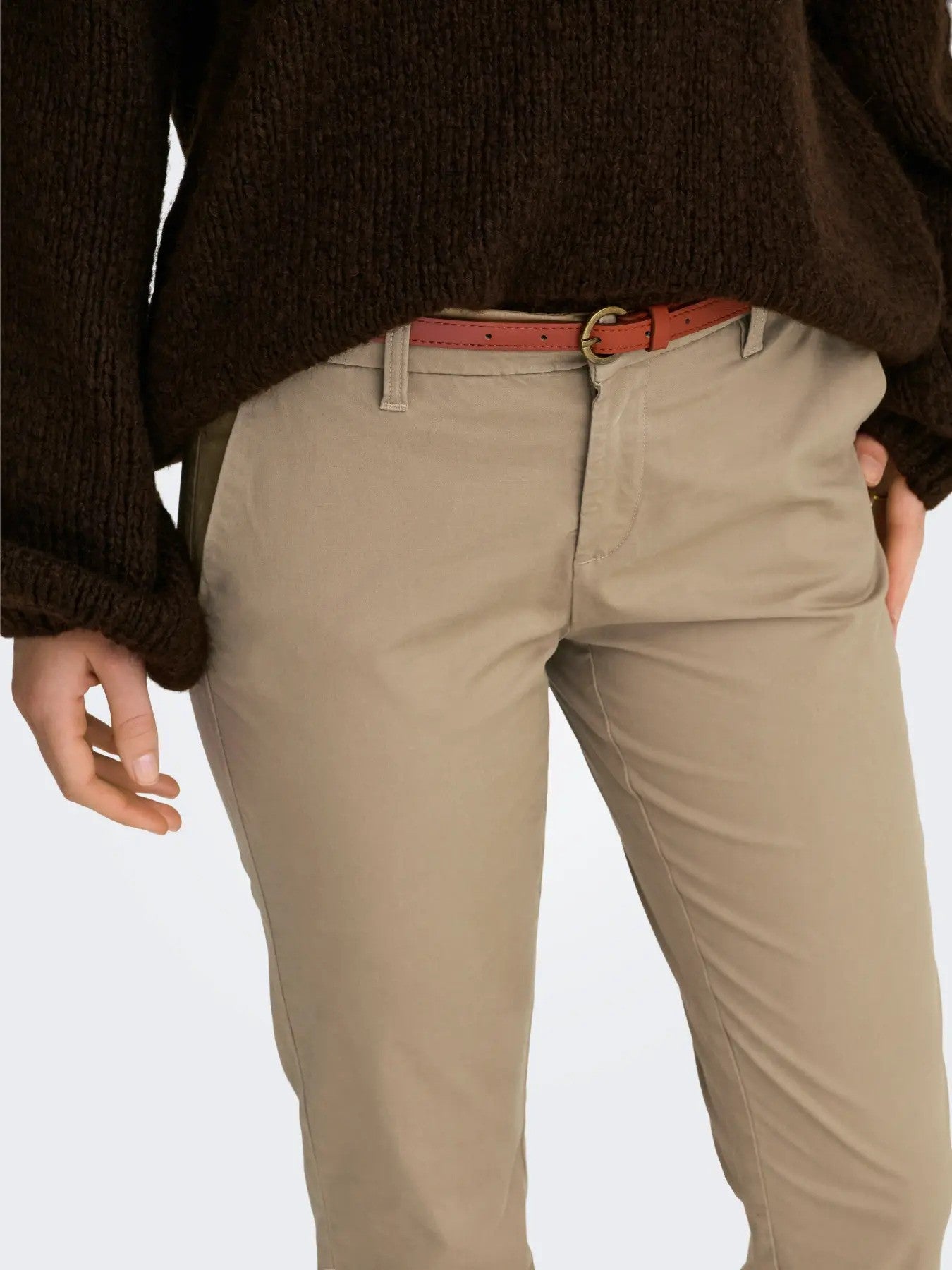 Only Pantalon femme Pantalons — brown