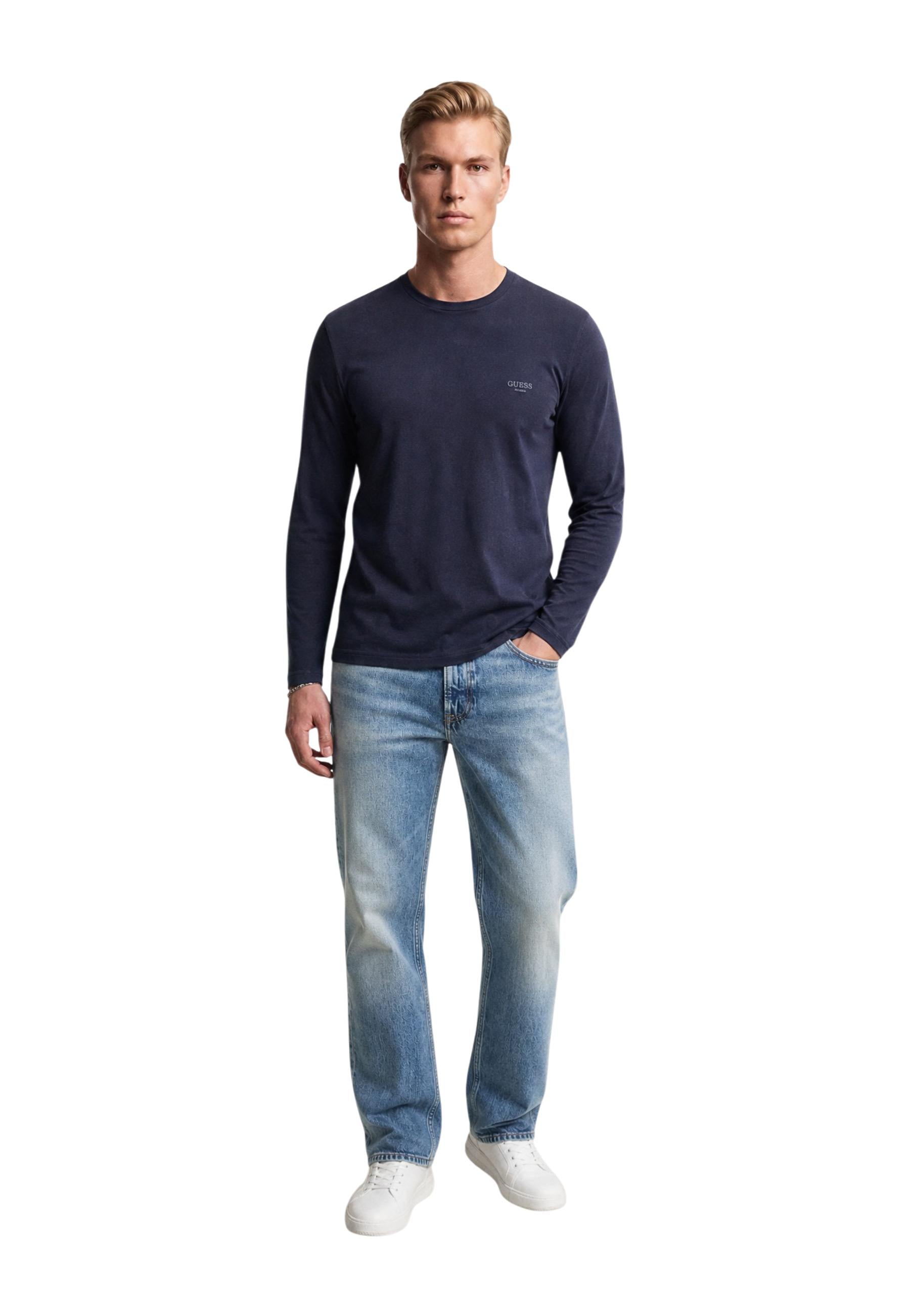 Guess T-shirt homme — blue