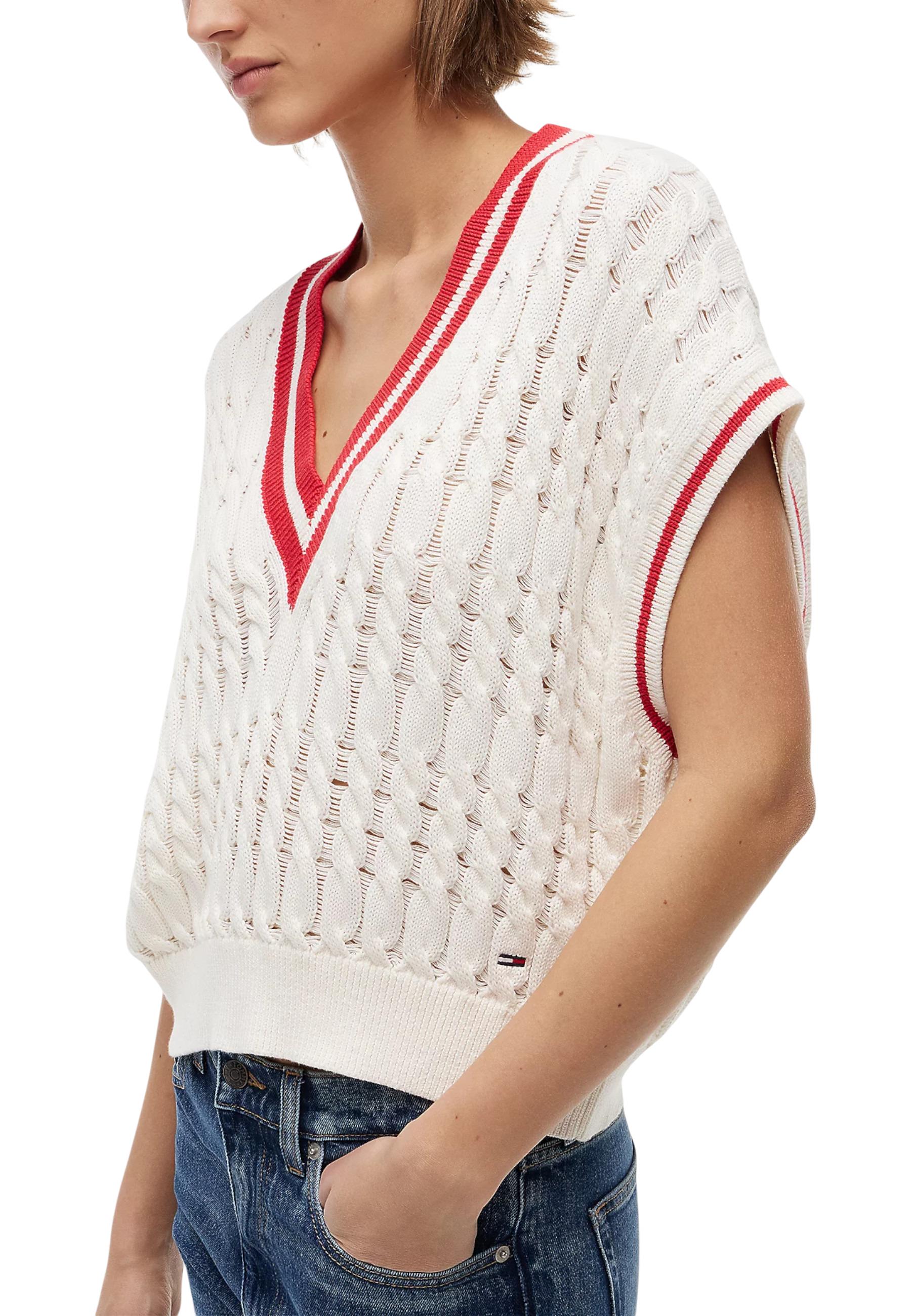 Tommy Hilfiger Jeans Jean femme Gilets — white