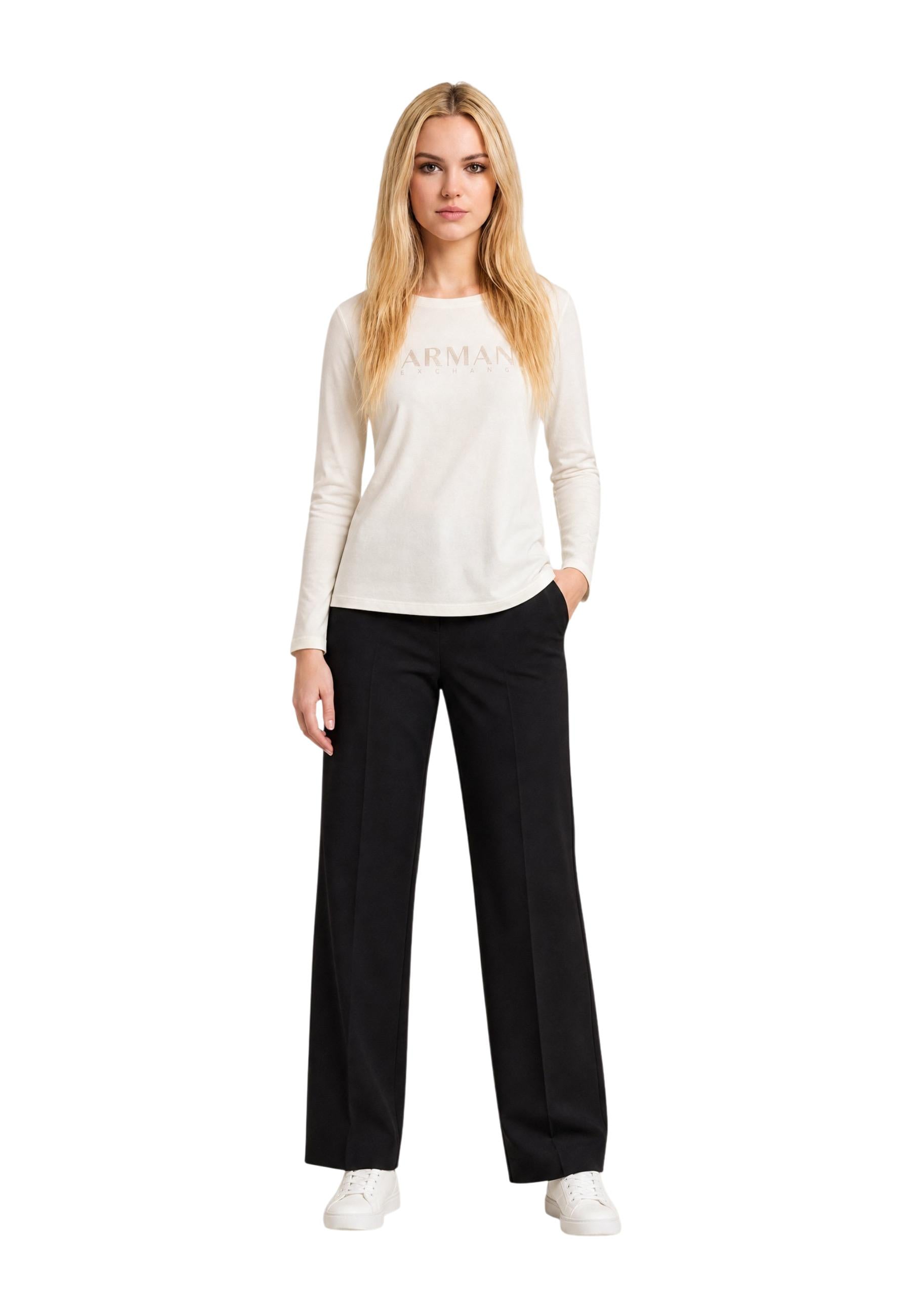 Armani Exchange T-shirt femme — beige