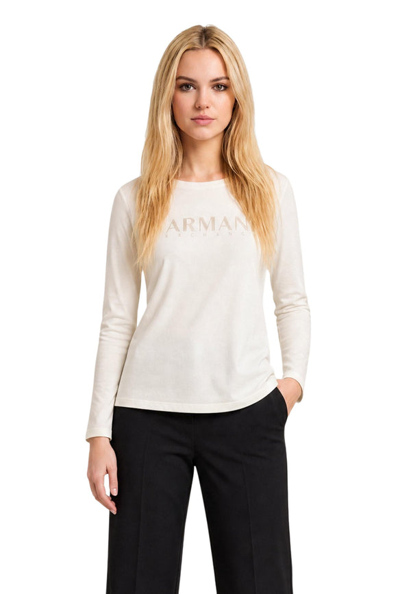 Armani Exchange T-shirt femme — beige