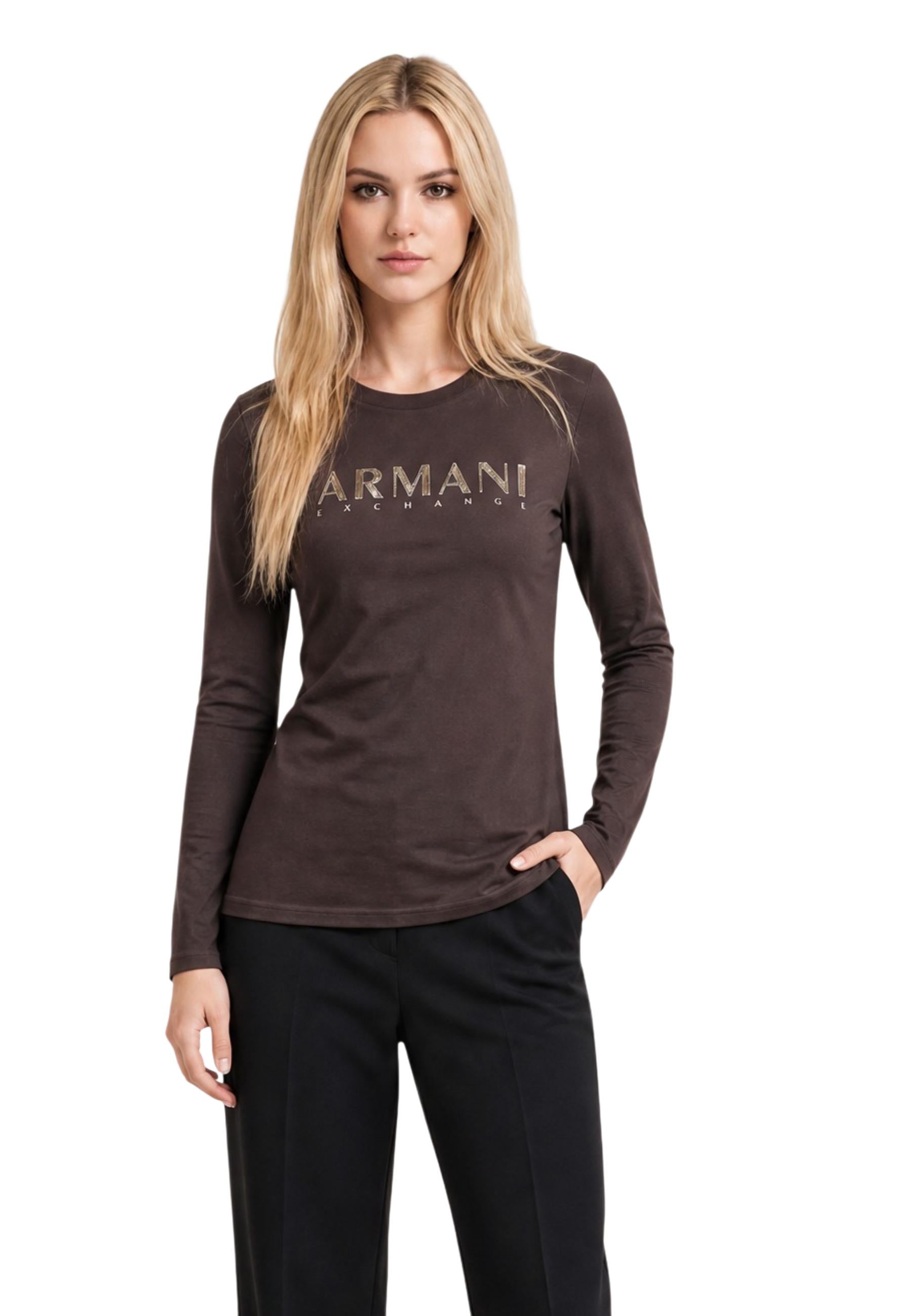 Armani Exchange T-shirt femme — brown