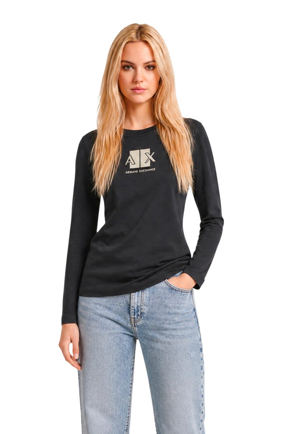 Armani Exchange T-shirt femme — black