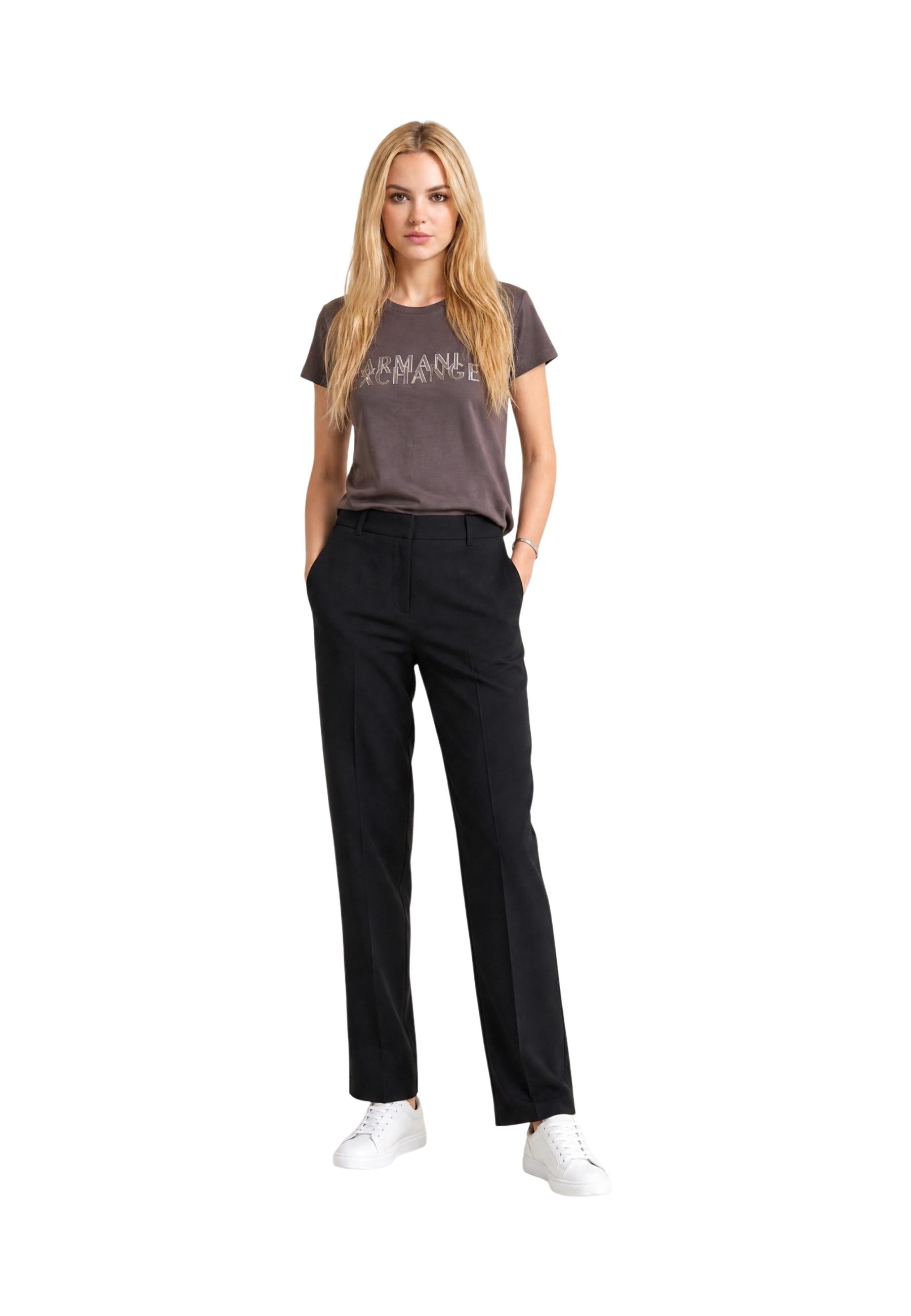 Armani Exchange T-shirt femme — brown