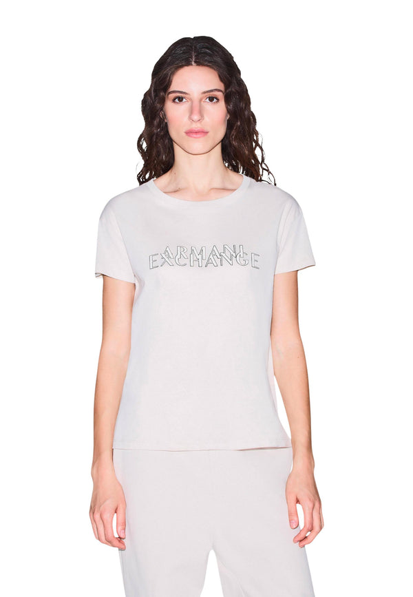 Armani Exchange T-shirt femme — beige