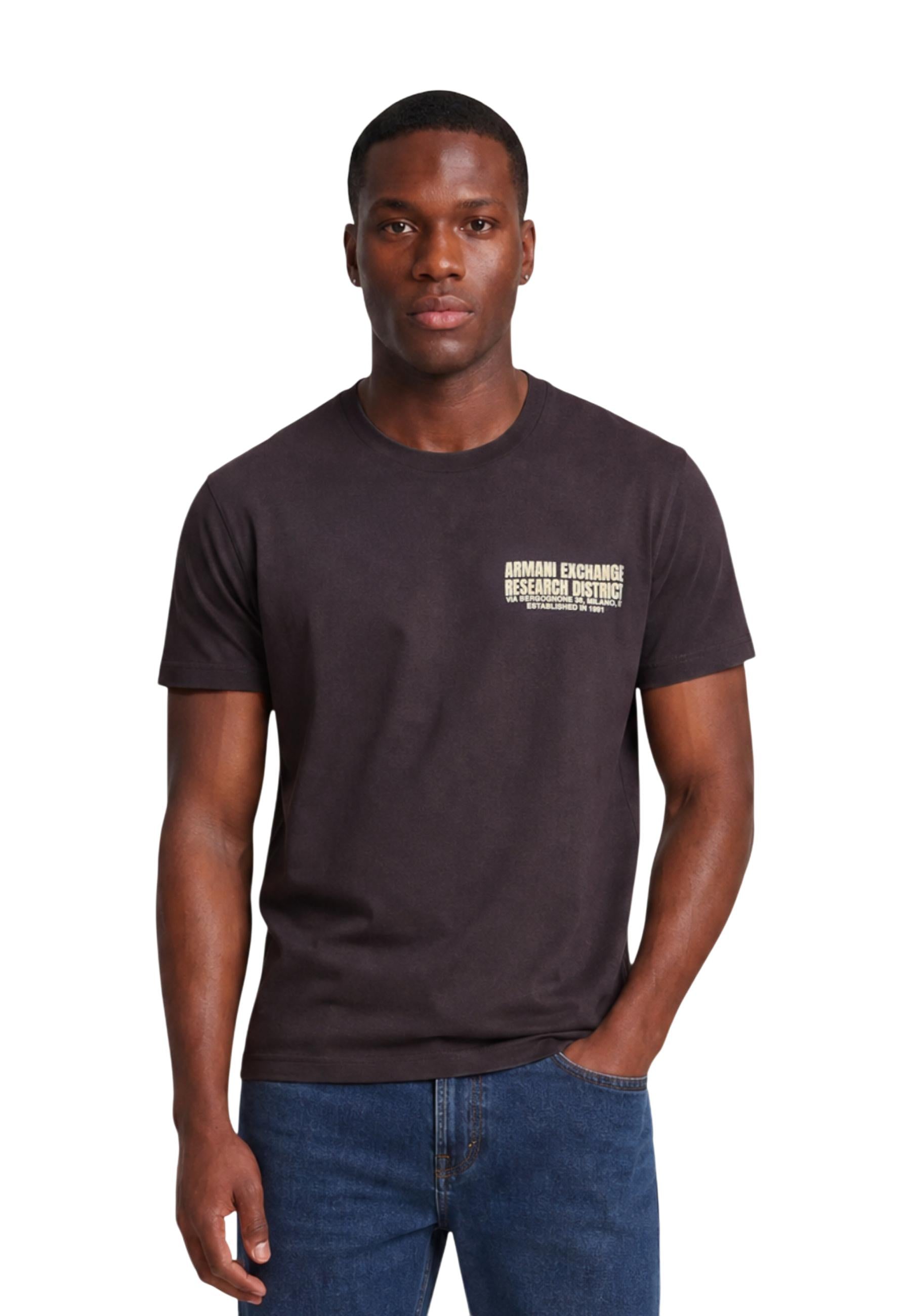 Armani Exchange T-shirt homme — brown