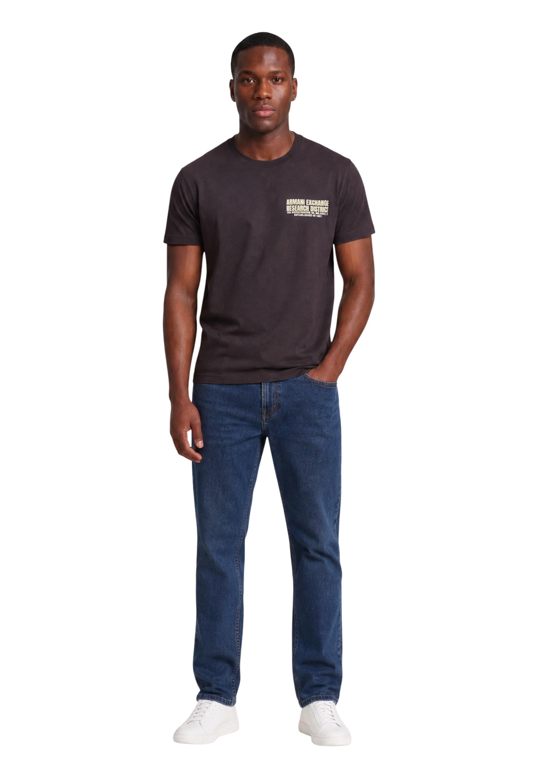Armani Exchange T-shirt homme — brown