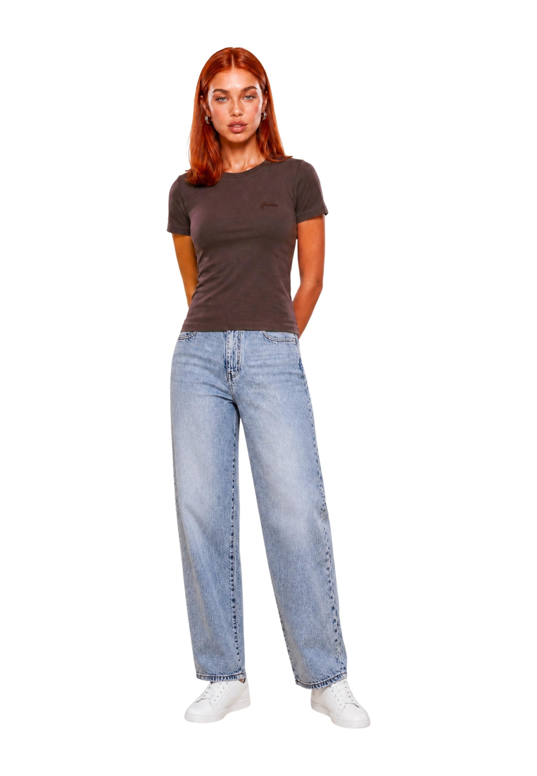 Guess Active T-shirt femme — brown