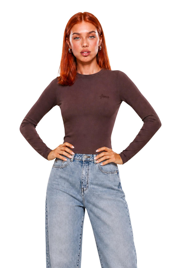 Guess Active T-shirt femme — brown
