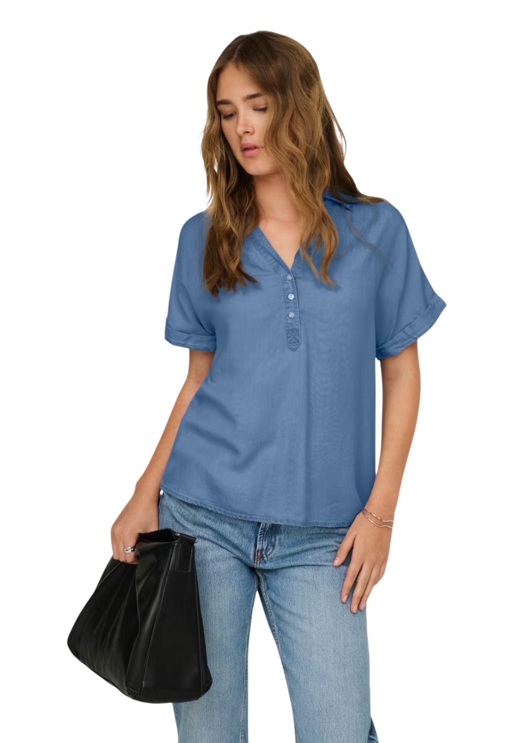 Only Vêtement femme Blouse — blue