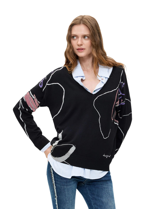Desigual Pull femme — black