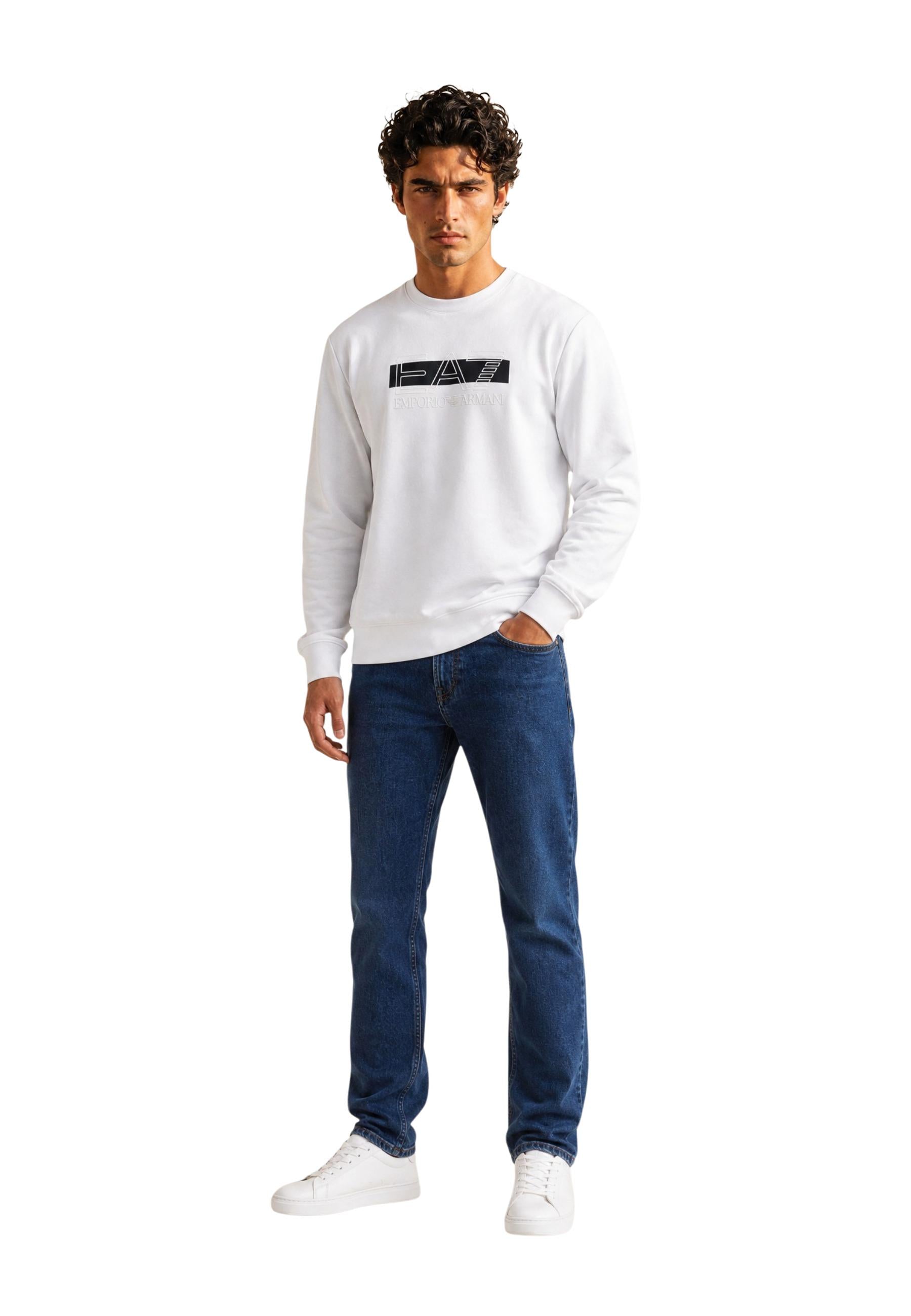 Ea7 Sweat homme Sweatshirts — white
