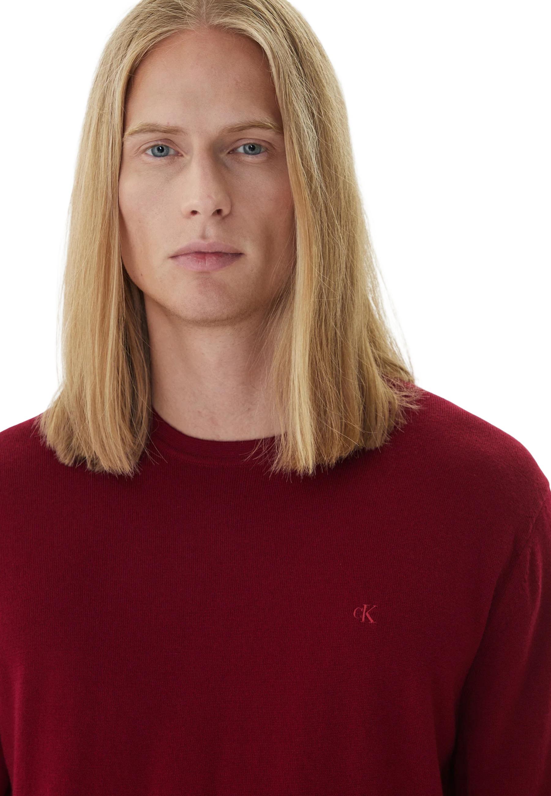 Calvin Klein Pull homme — bordeaux