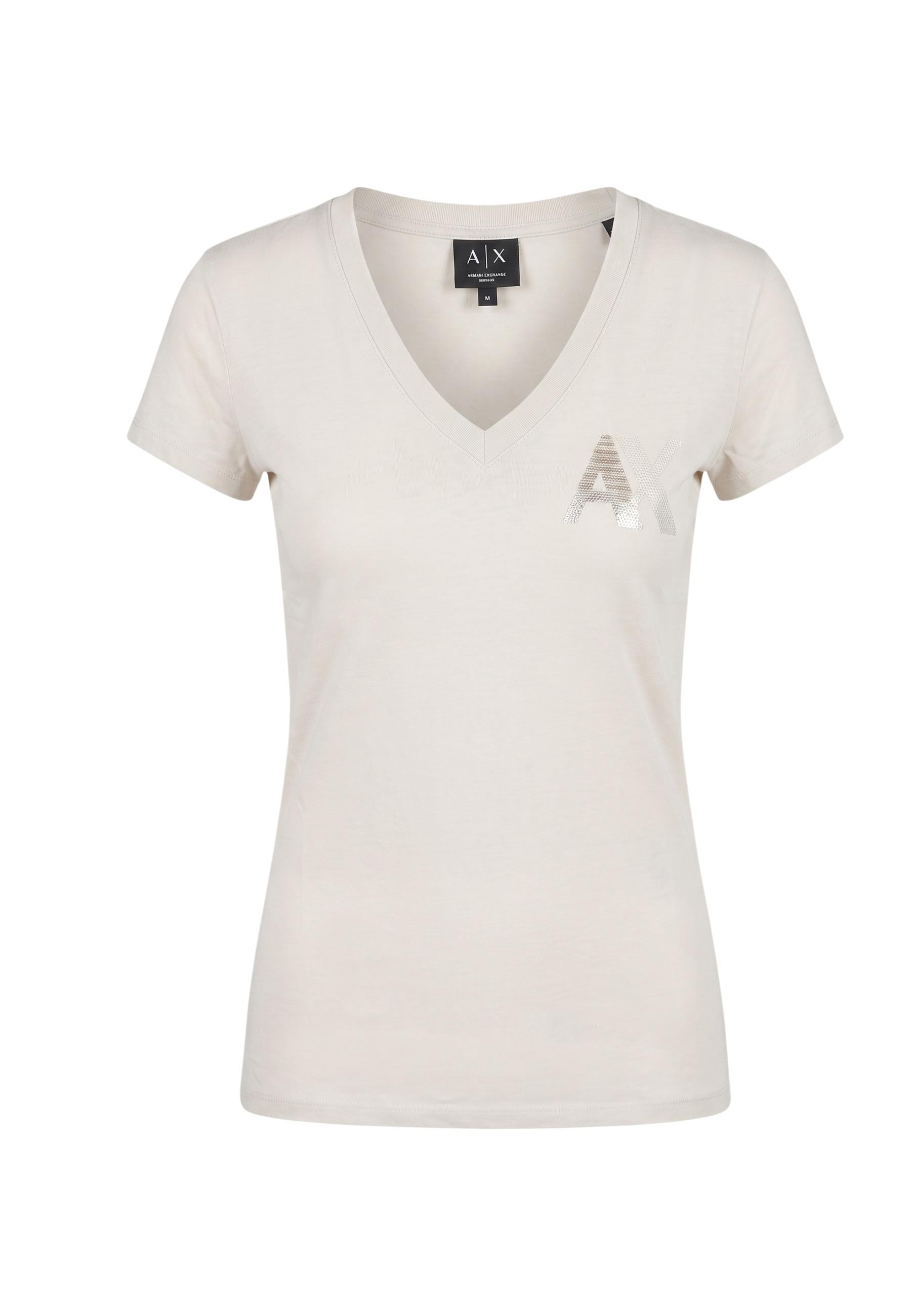 Armani Exchange T-shirt femme — beige