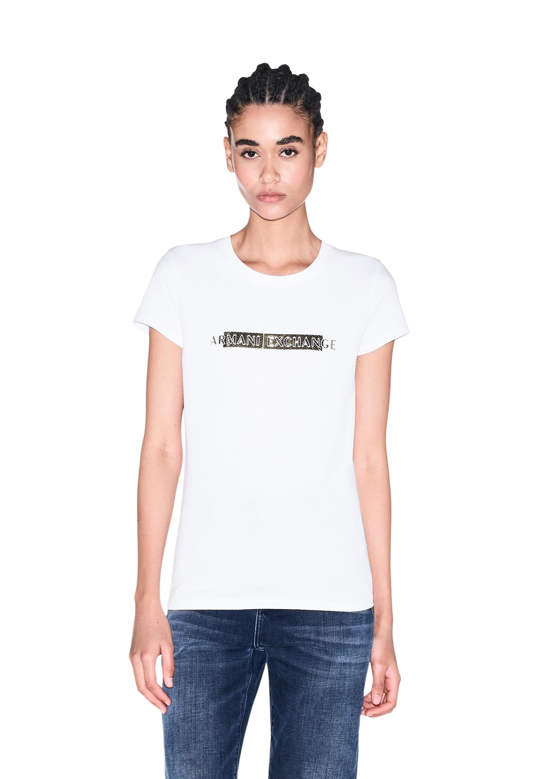 Armani Exchange T-shirt femme — white