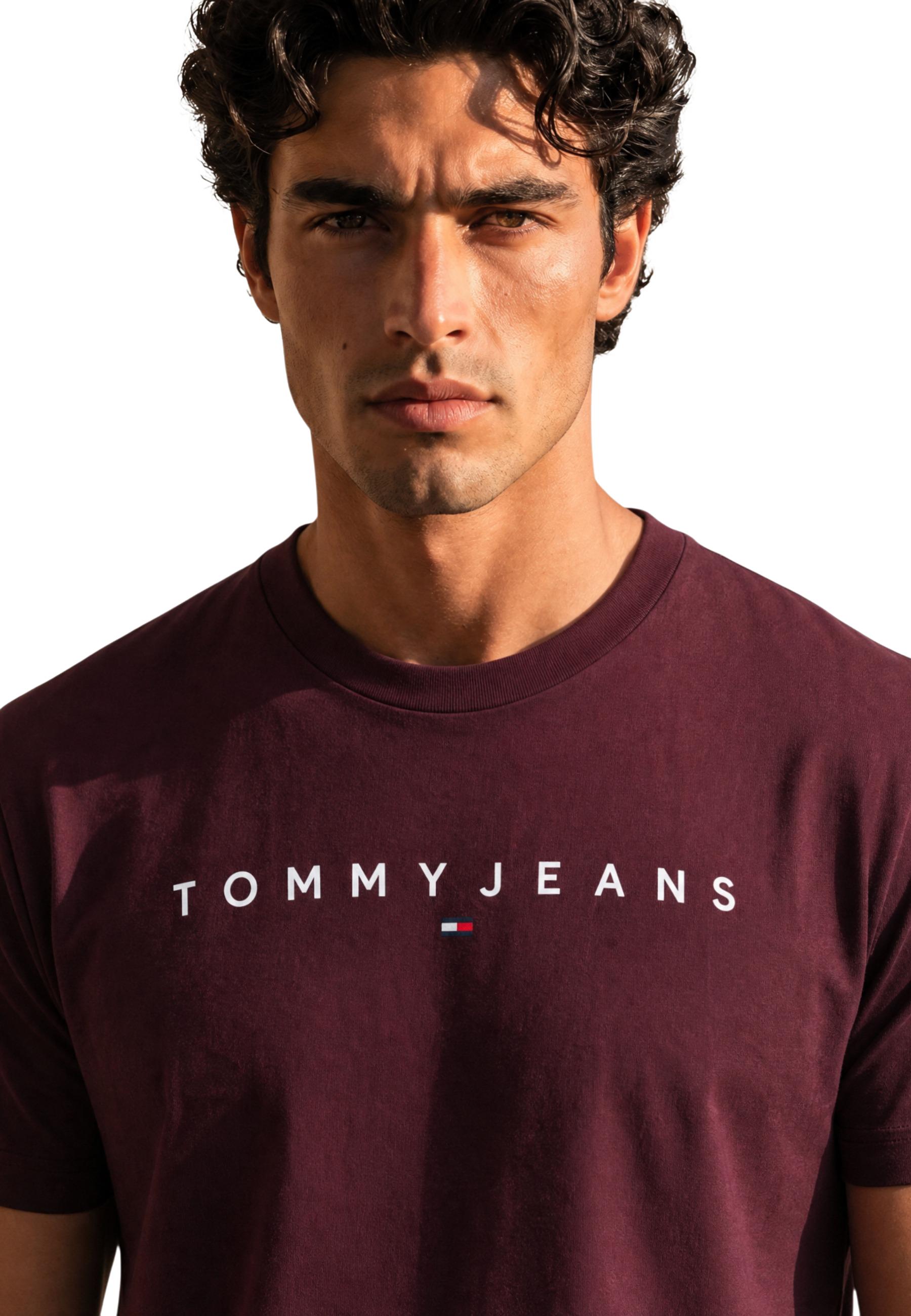 Tommy Hilfiger Jeans T-shirt homme — bordeaux