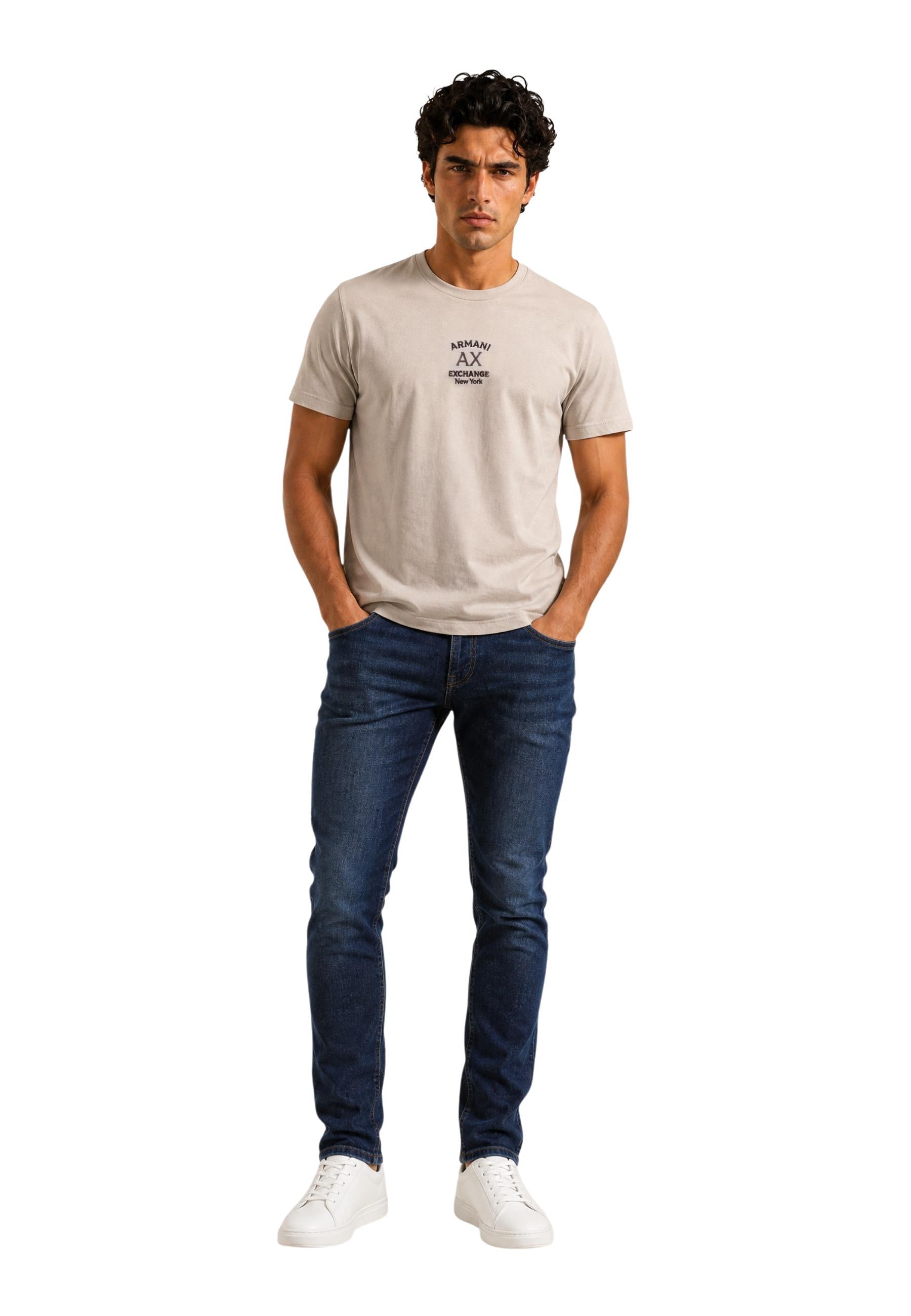 Armani Exchange T-shirt homme — beige