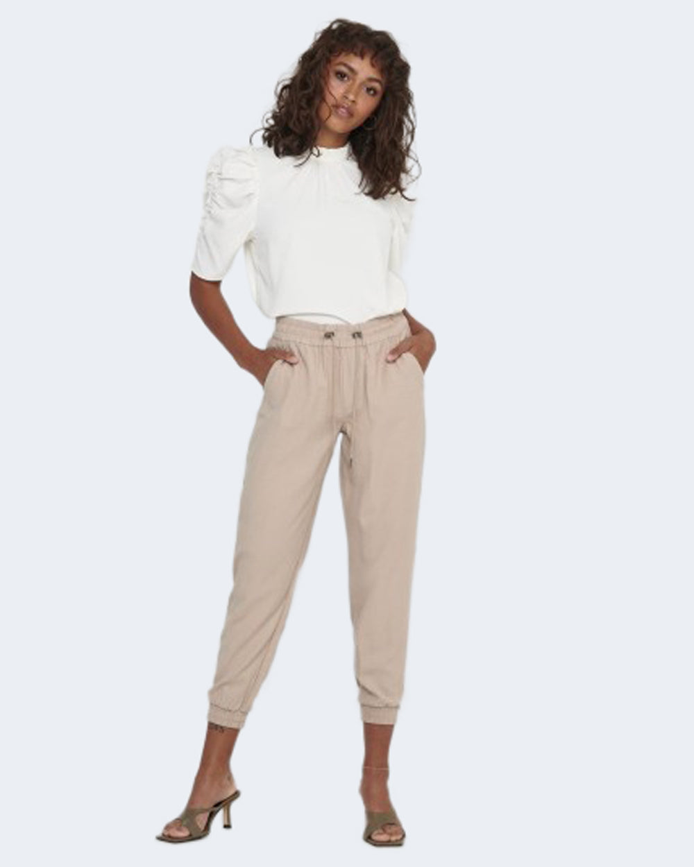 Only Pantalon femme Pantalons — beige