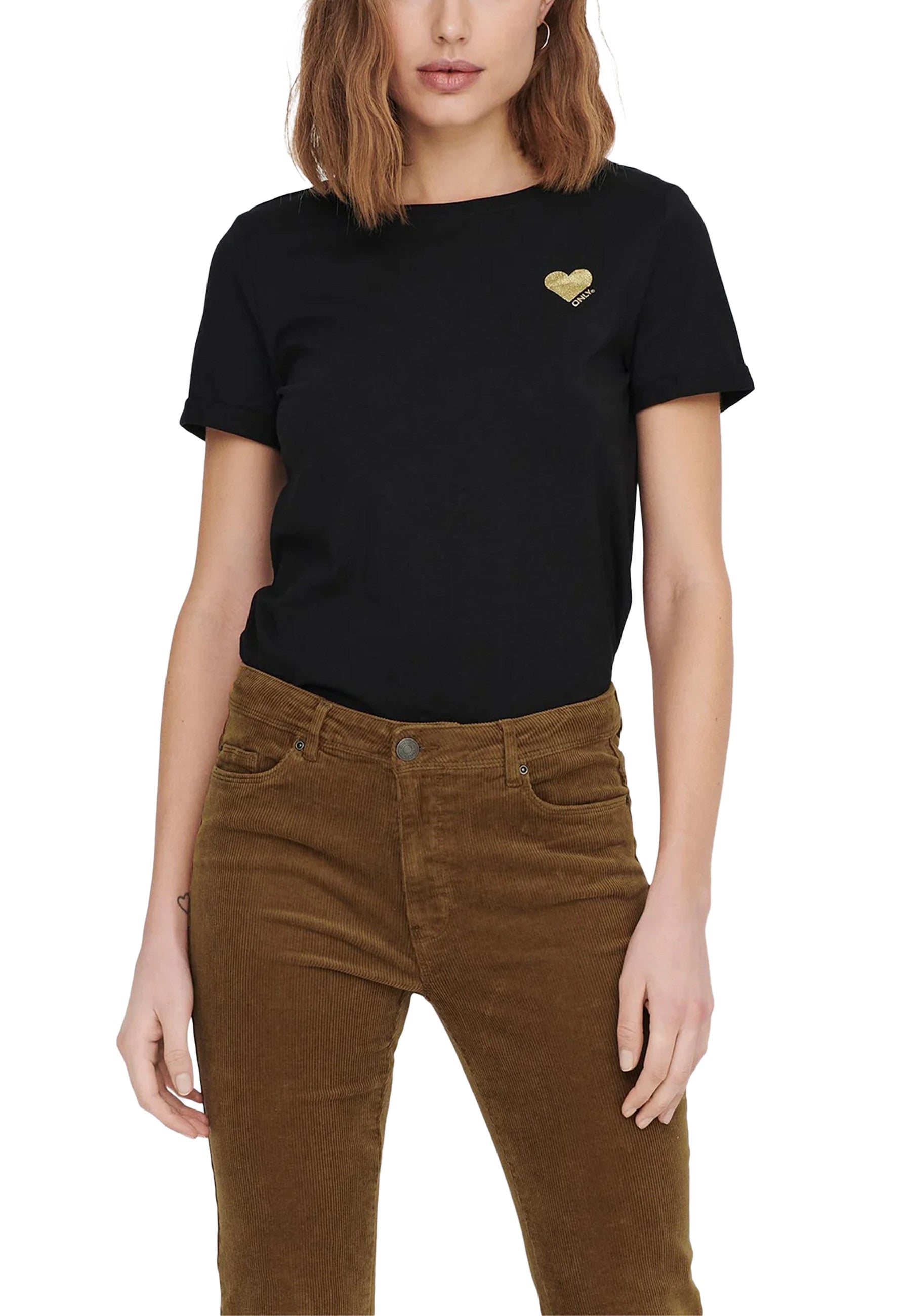 Only T-shirt femme — black