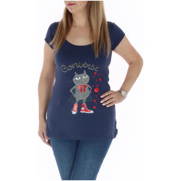 Converse T-shirt femme — blue
