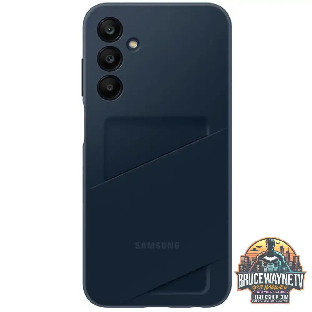 Samsung Card Slot Case, Handyhülle dunkelblau, Samsung Galaxy A25 5G - Feature: Aussparung für Kamera - vue 3