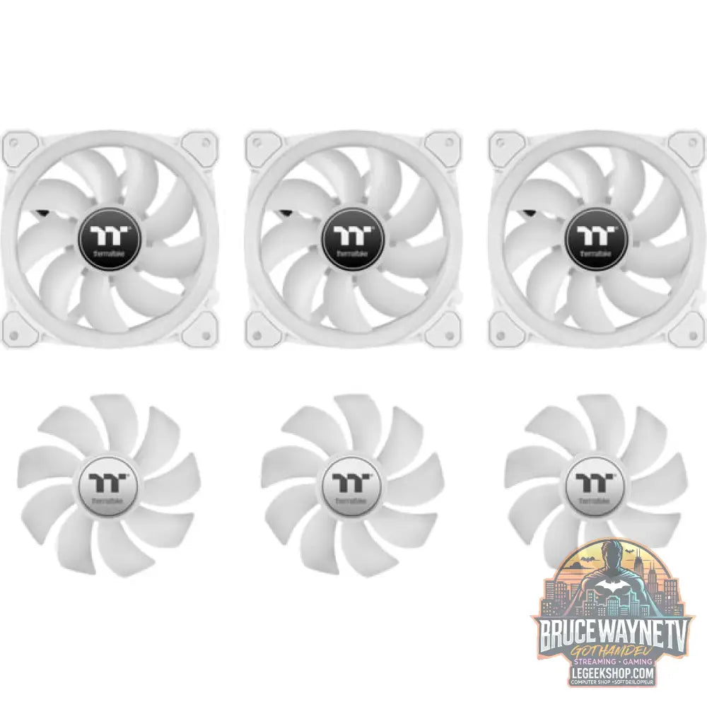 Thermaltake SWAFAN 14 RGB Radiator Fan TT Premium Edition White (3-Fan Pack), Gehäuselüfter - Thermaltake - vue 8
