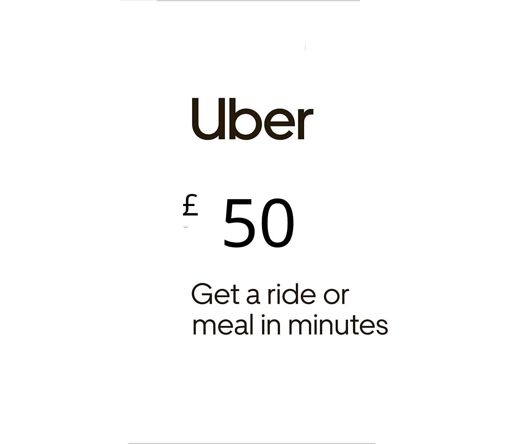 Uber GBP 50 Gift Card