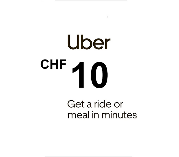 Uber 10 CHF CH Gift Card