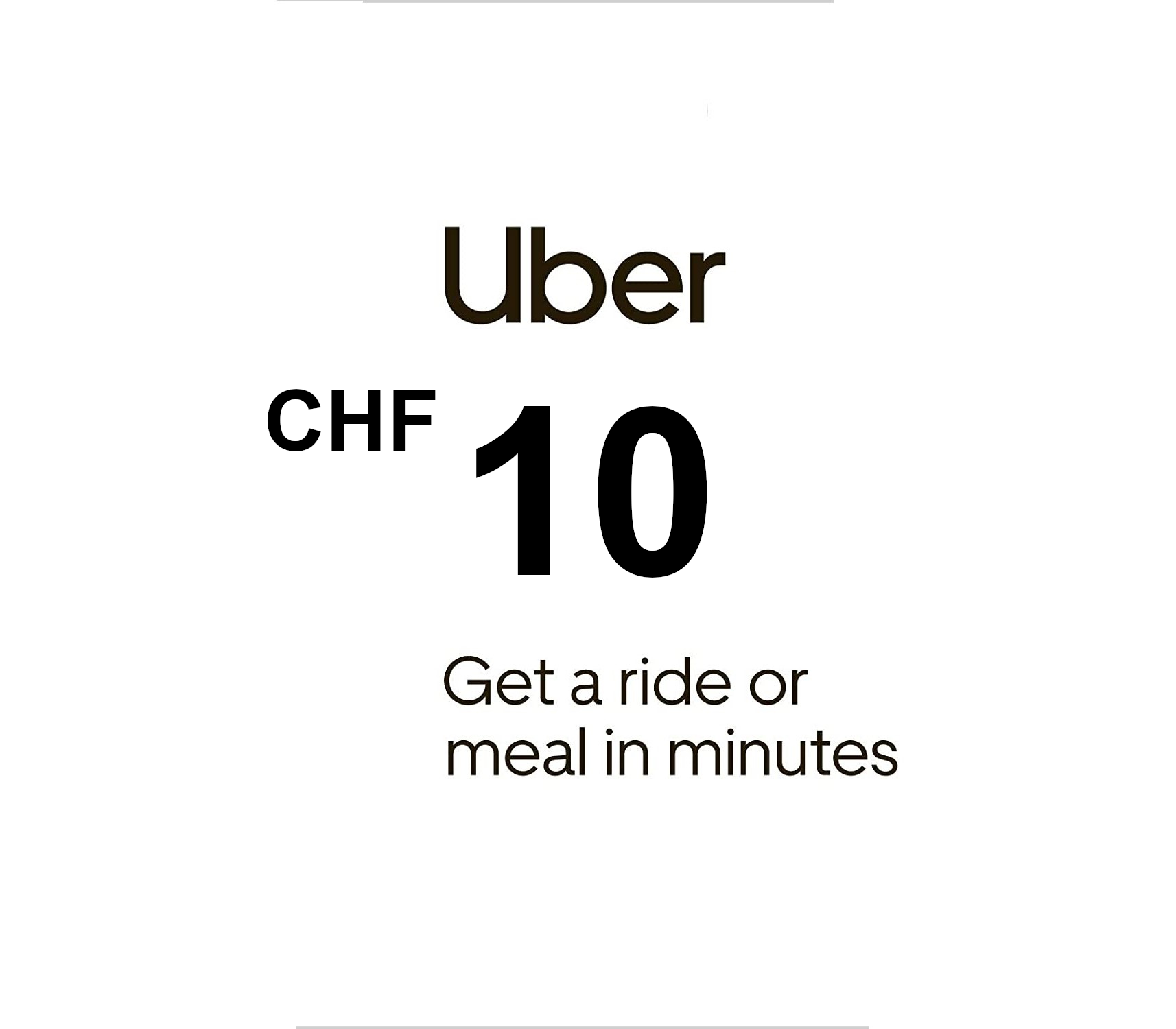 Uber 10 CHF CH Gift Card